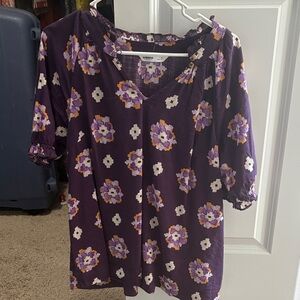 Universal Thread Purple Floral Blouse
